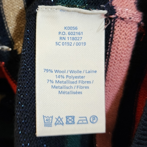 NWT Boden Striped and Sparkly Sweater Jumper Women's Size L - Picture 6 of 8